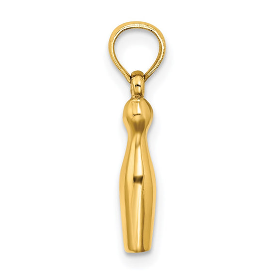 14k 3-D Bowling Pin Charm
