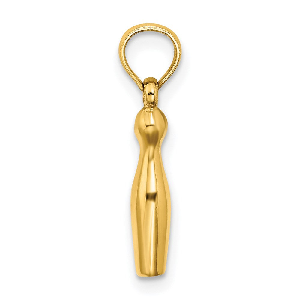 14k 3-D Bowling Pin Charm