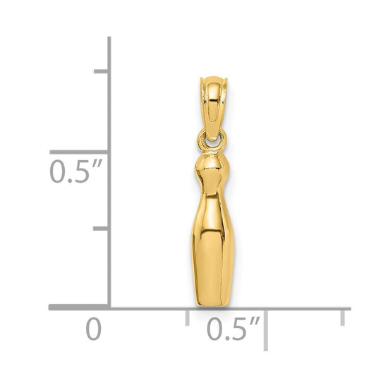 14k 3-D Bowling Pin Charm