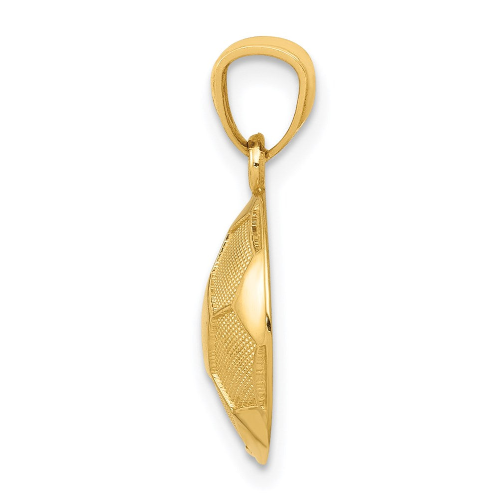 Gold Polished Soccer Pendants