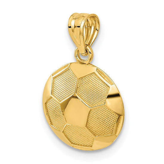 14k Domed Soccer Ball Pendant