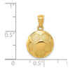14k Domed Soccer Ball Pendant