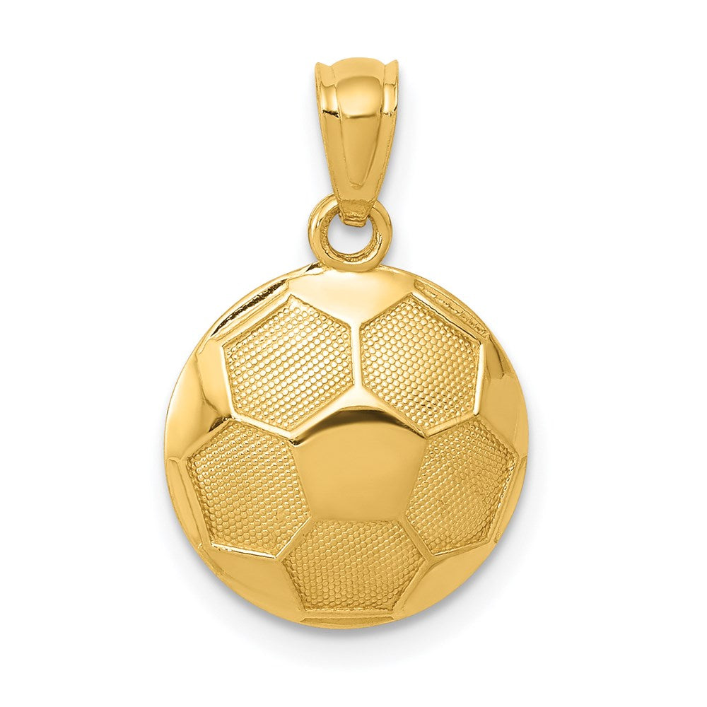 Gold Polished Soccer Pendants