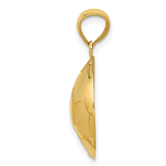 14k Domed Soccer Ball Pendant