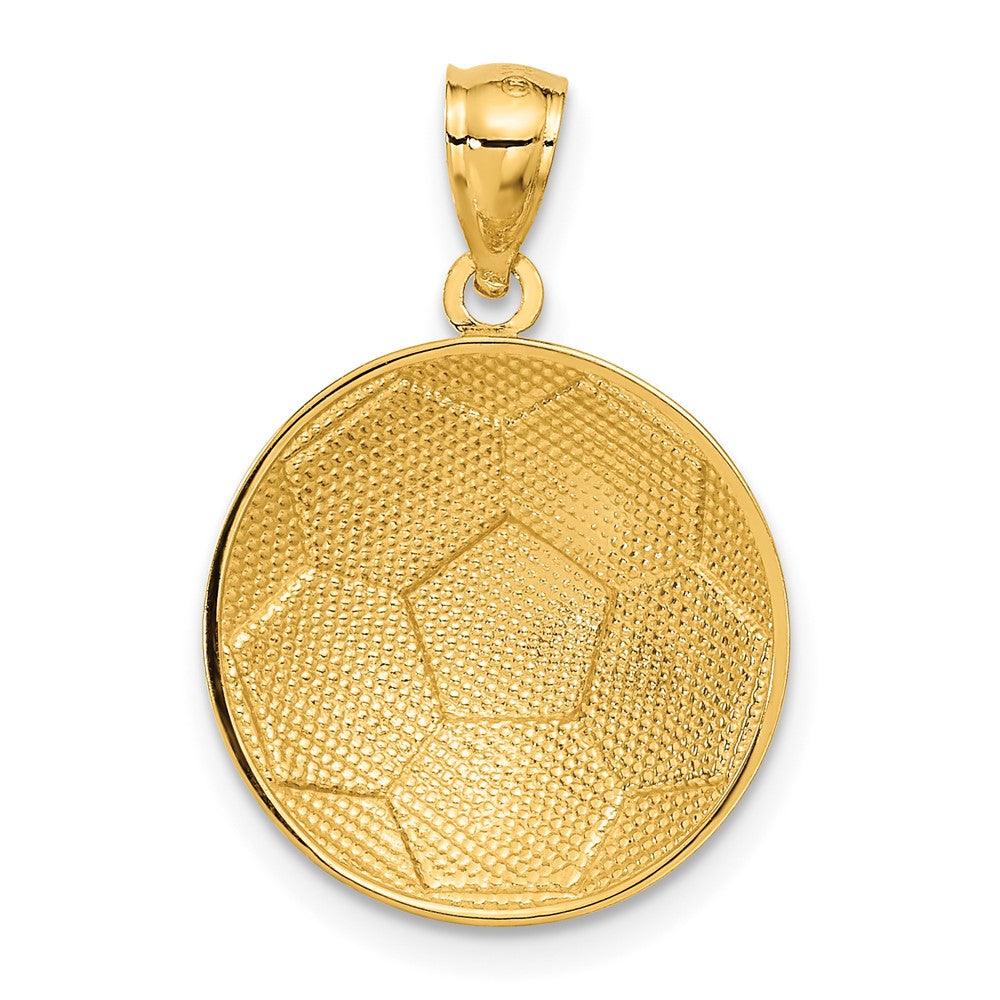 14k Domed Soccer Ball Pendant