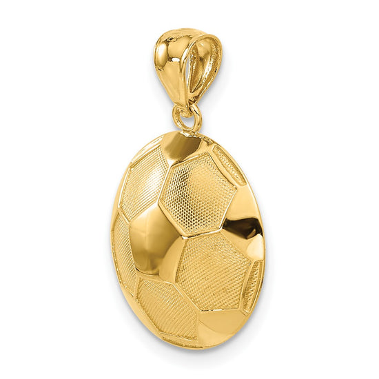 Gold Polished Soccer Pendants
