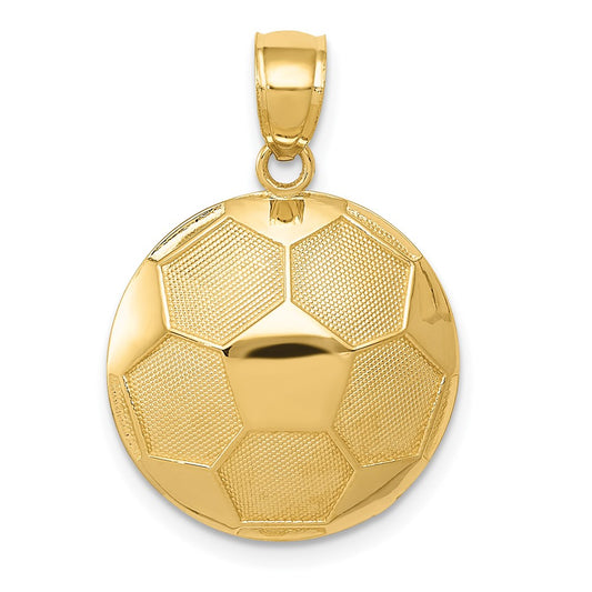 Gold Polished Soccer Pendants