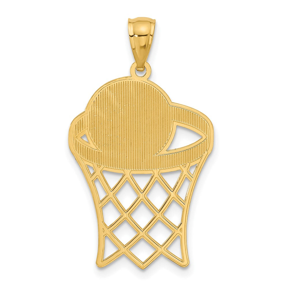 Gold Polished Basketball Pendants
