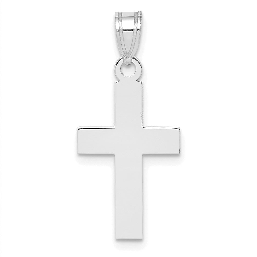 Gold Polished Flat Latin Cross Pendant