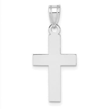 Gold Polished Flat Latin Cross Pendant