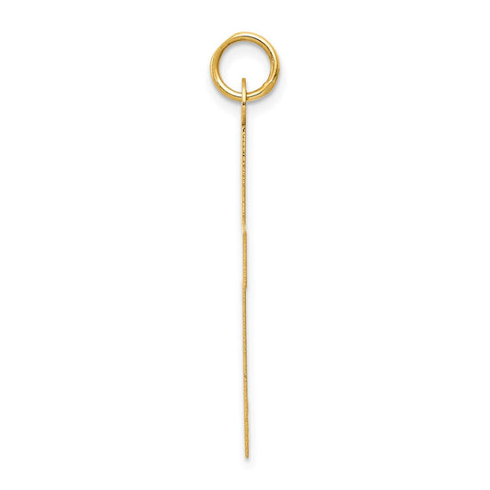 Gold Polished Flat Latin Cross Pendant
