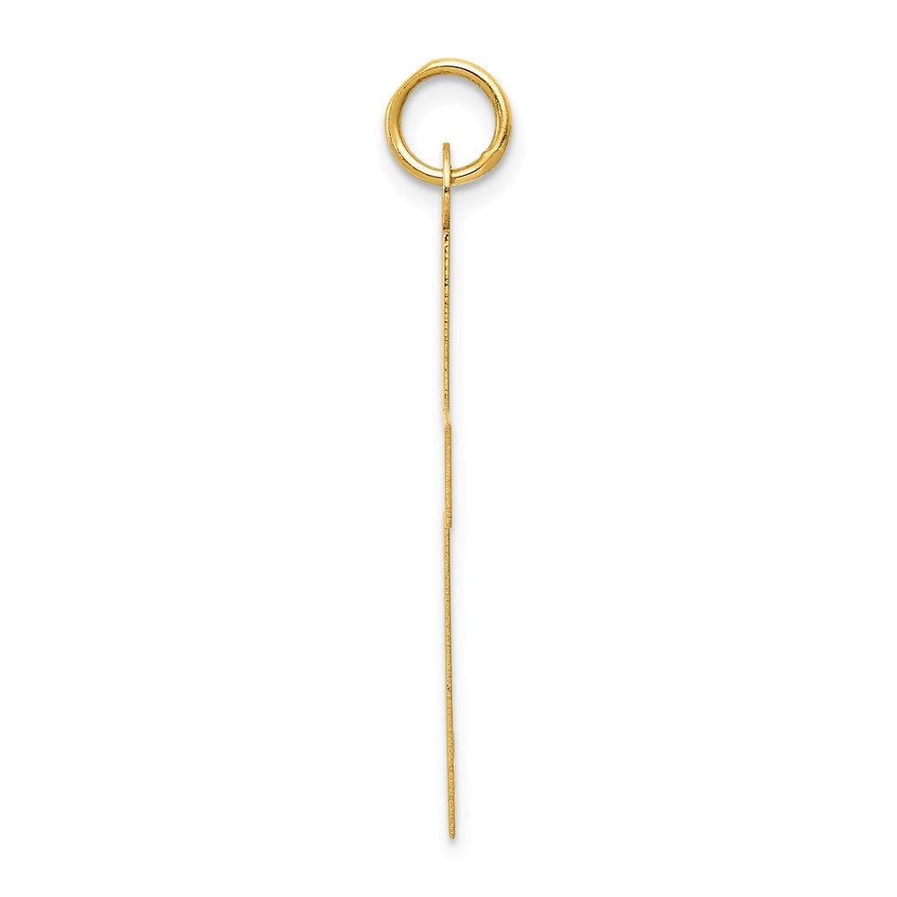 Gold Polished Flat Latin Cross Pendant