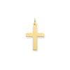 Gold Polished Flat Latin Cross Pendant