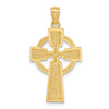14k Diamond-cut Celtic Cross Pendant