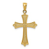14k Fleur de Lis Cross Pendant