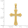 14k Fleur de Lis Cross Pendant