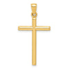 14k Polished Hollow Cross Pendant
