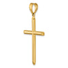 14k 3-D Hollow Cross Pendant