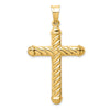14k Hollow Cross Pendant