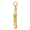 14K Hollow Crucifix Reversible to X-Center Cross Pendant