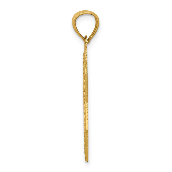 14k Diamond-cut Star of David Pendant