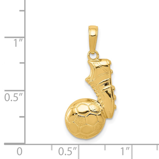 Gold Polished Soccer Pendants