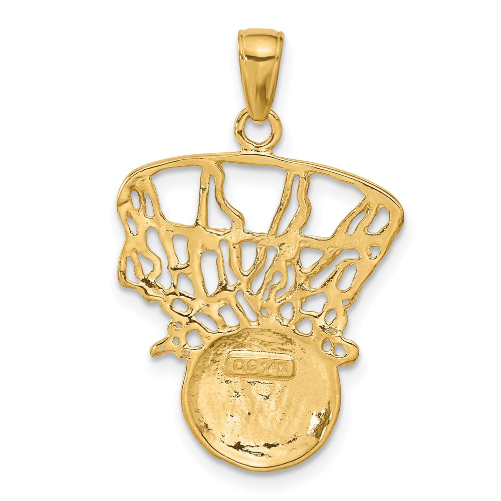 Gold Polished Basketball Pendants