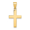 Gold Polished Flat Latin Cross Pendant