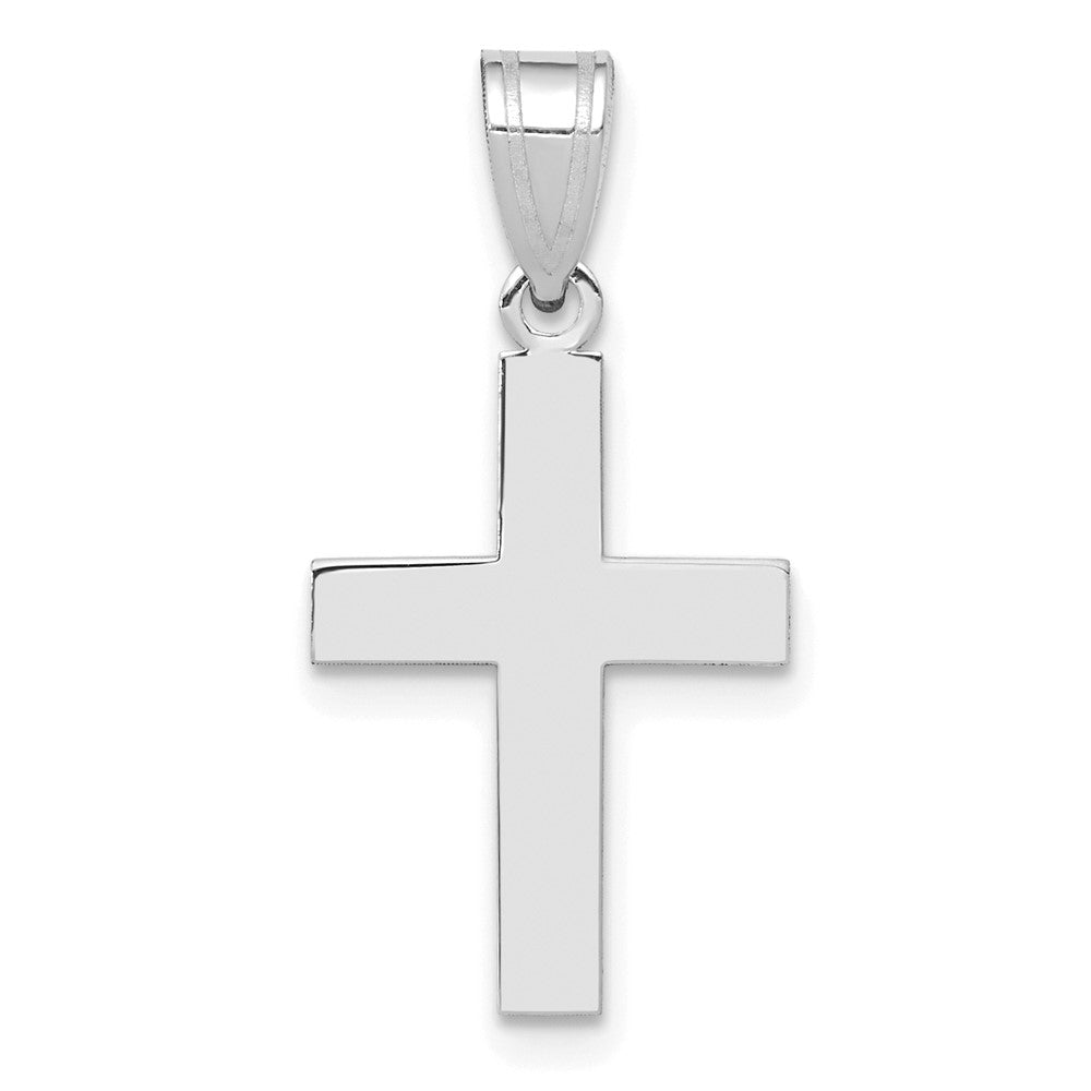 Gold Polished Flat Latin Cross Pendant