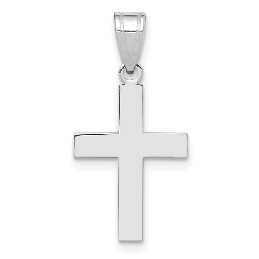 Gold Polished Flat Latin Cross Pendant