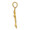 14k Diamond-cut Passion Cross Charm