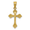 14k Diamond-cut Passion Cross Charm