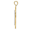 Gold Two-tone Fleur de lis Cross Pendant