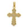 14k Scalloped Cross Charm