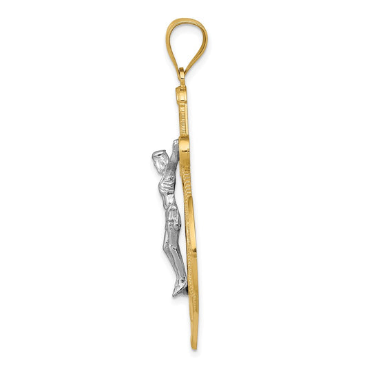 14k Two-tone Mariners Crucifix Pendant