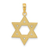 14k Textured Star of David Pendant