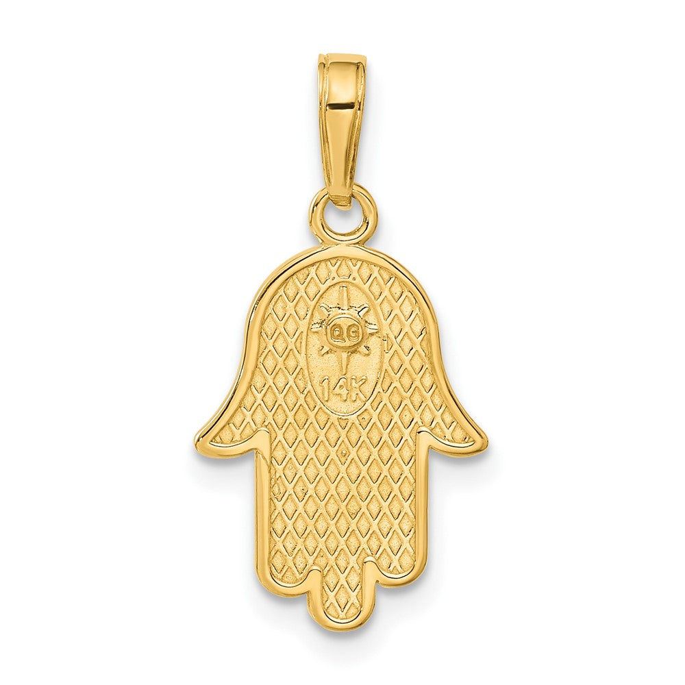 14k Chamseh Hand of God with Star of David Pendant