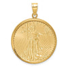 Gold Diamond-cut American Eagle Coin Bezels with Coins