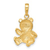 Gold Teddy Bear Pendant