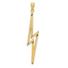 14k Polished Diamond-cut Lightning Bolt Pendant