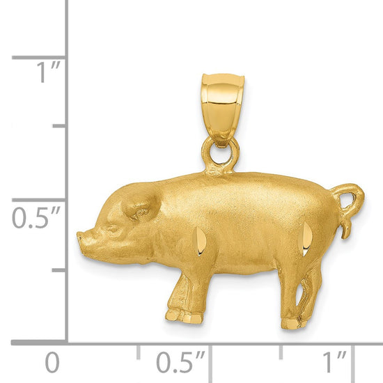 Gold Polished Farm Animal Pendants