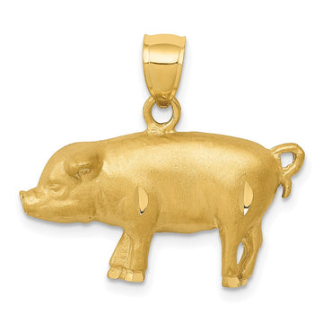 Gold Polished Farm Animal Pendants