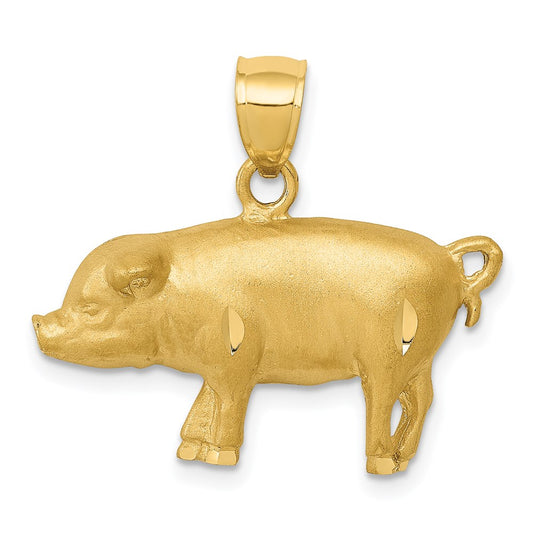 Gold Polished Farm Animal Pendants
