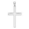 14K White Gold Solid Reversible Latin Cross Pendant