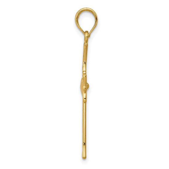 14K Claddagh Cross Pendant