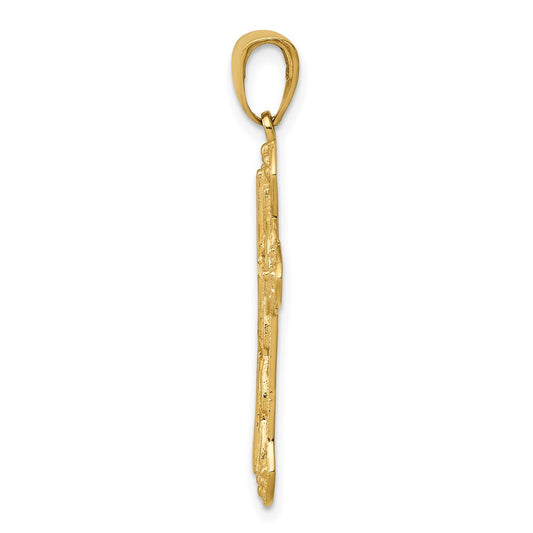14K Fancy Iona Cross Pendant