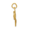 14k Satin Diamond-cut Comb and Scissors Charm