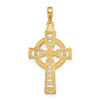 14K Celtic Cross with Eternity Circle Pendant