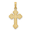 14K Budded Cross Pendant