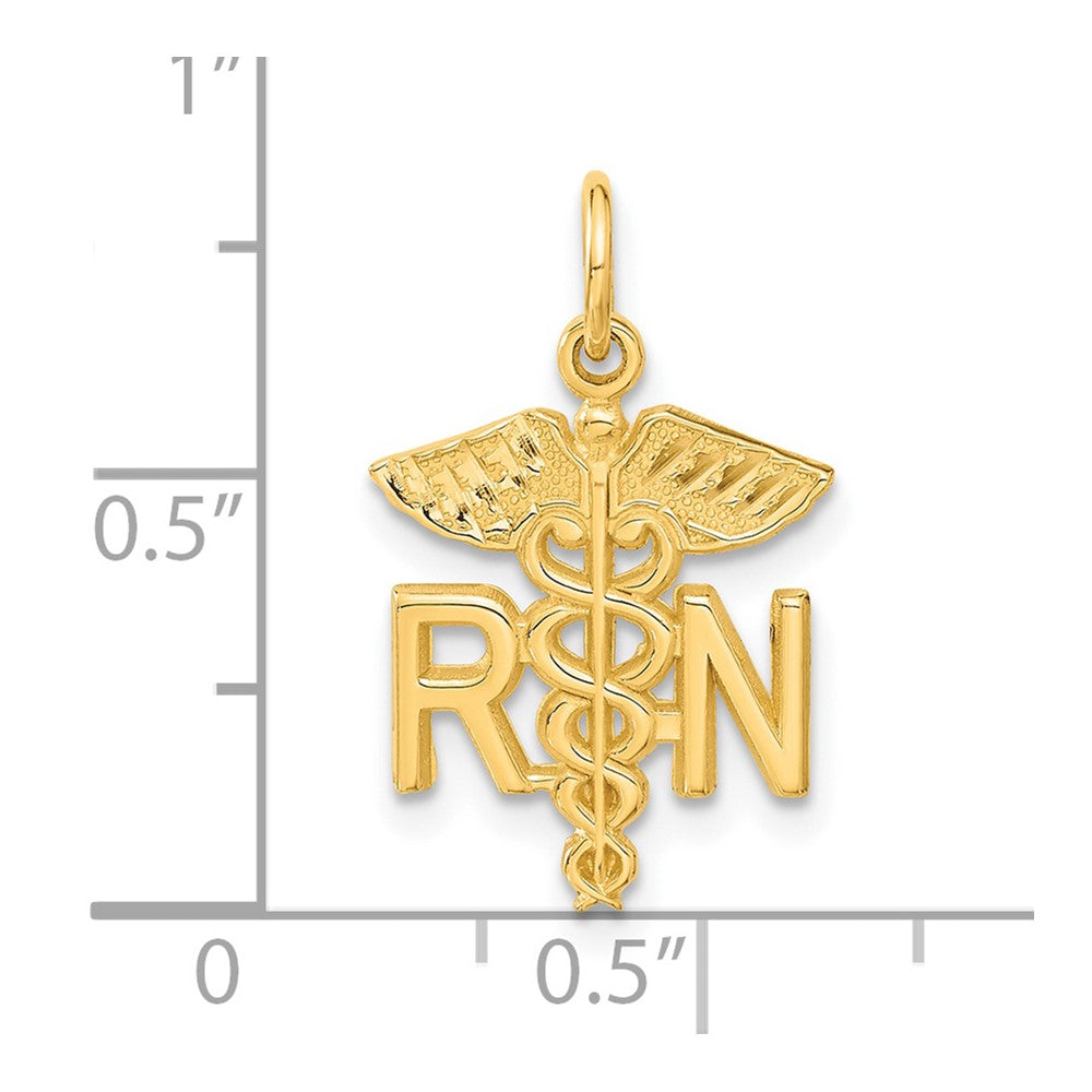 14k RN Registered Nurse Charm